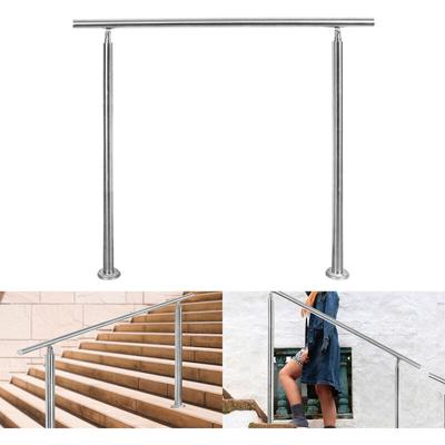 SWANEW Edelstahl-Handlauf Geländer für Treppen Brüstung Balkon mit/ohne Querstreben (100cm, 0 Image