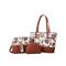 elegantes, stilvolles zweifarbiges Patchwork-Handtaschen-Set für Damen mit Quastenverzierung - Handtasche, Umhängetasche und kleine Tasche - perfekt für die tägliche Freizeit und den Weg zur Arbeit