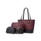 elegantes, stilvolles zweifarbiges Patchwork-Handtaschen-Set für Damen mit Quastenverzierung - Handtasche, Umhängetasche und kleine Tasche - perfekt für die tägliche Freizeit und den Weg zur Arbeit