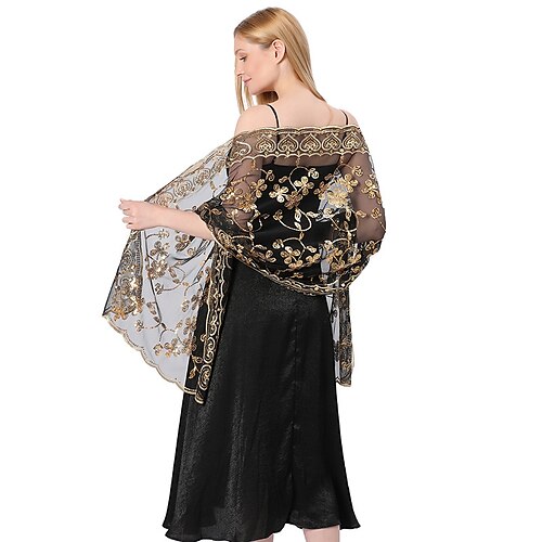 Elegant Vintage Damen Flapper-Schals Der große Gatsby Charleston Pailletten Kostüm Damen Valentinstag Maskerade Party Hochzeit Formell Erwachsene Schal Sommer Frühling Ganzjahres Image