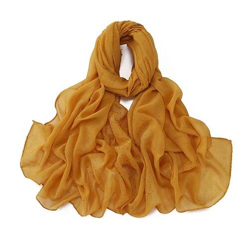 Mode einfache Bali Gaze Sternenhimmel Hot Drill langer Schal atmungsaktiv weich Damen Kopftuch Schal Cape Außen