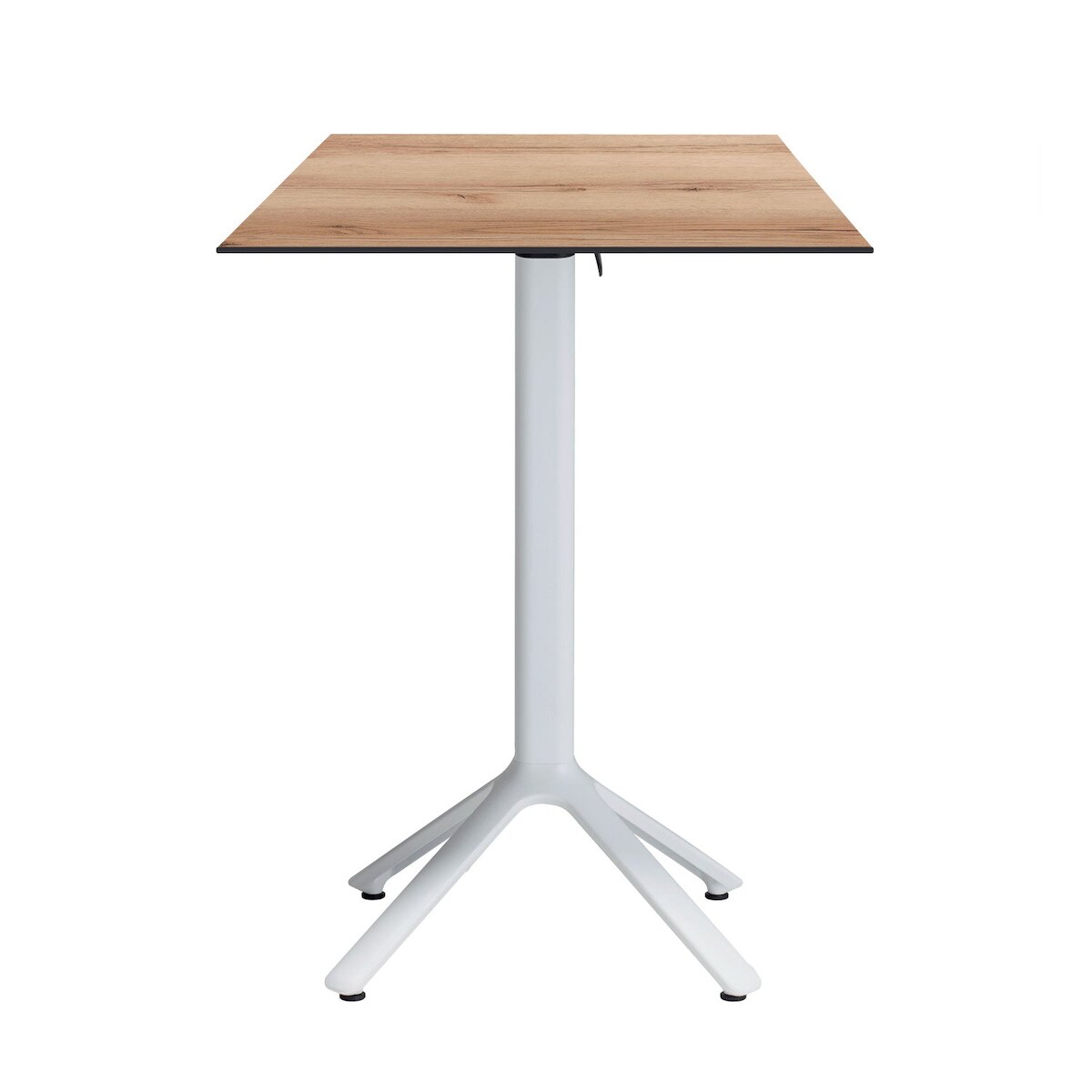 Restootab Klappbarer Outdoor- Stehtisch Nemo weiß 60x60cm - Modell Eiche Delano Image