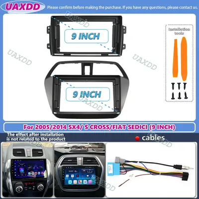 For 2006-2013 Suzuki sx4 s cross Fiat sedici 9inch Car radio android stereo frame panel fascia audio