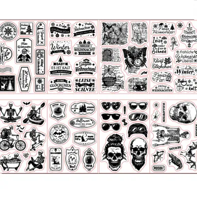 Halloween Skeleton Clear Stamp For DIY Scrapbooking Seal Card Making A5092