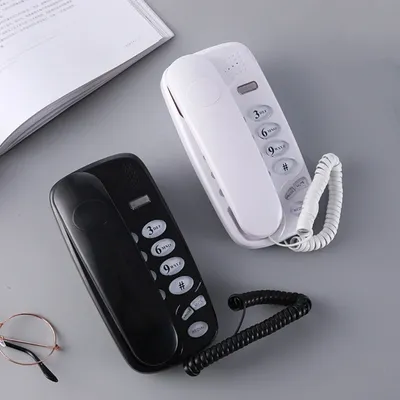 KXT-580 Big Button Corded Phone Telephones Landline Phone with Call Light Redial Pause Support Wall