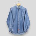 Camicia in denim vintage Dickies Workwear Camicia in denim blu Dickies American Workers Oxfords Jeans blu Dickies Workers Button Down Taglia S