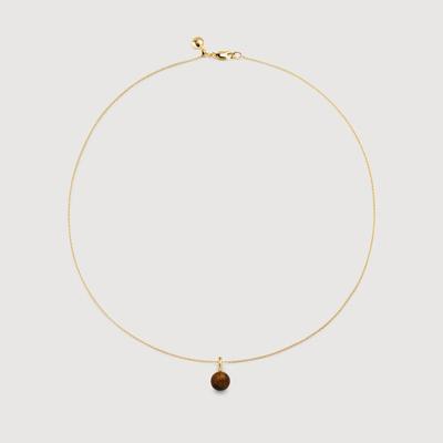 Round Gemstone Pendant Necklace Set