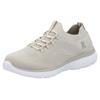 Slip-On Sneaker RIEKER SPORT, Damen, Gr. 41, beige (hellbeige), Textil, sportlich, Schuhe Sneaker, Slipper, Freizeitschuh, Schlupfschuh mit Elastik-Einstieg, Topseller