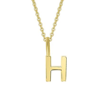 Ketten-Anhänger ONE ELEMENT "Buchstaben Anhänger aus 333 Gelbgold", gold, Schmuckanhänger, Damen, Buchstabe H, Gelbgold 333-Gold, Gelbgold 333, Gold, das perfekte Geburtstagsgeschenk für Frau und Mann Image