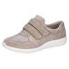 Klettschuh WALDLÄUFER "M-IRA", Damen, Gr. 7 (40,5), grau (taupe), Veloursleder, Nappaleder, Textil, sportlich, Schuhe, Halbschuh, Komfortschuh in besonders breiter Schuhweite M