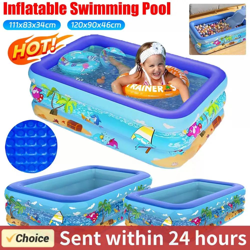Aufblasbarer Pool Familie Erwachsene aufblasbarer Pool Kinder Baby Schwimmbäder Sommer Indoor Outdoor Party Spielzeug für die Familie