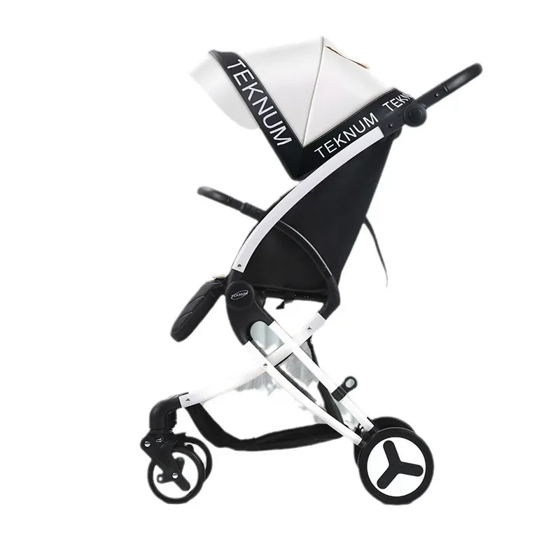 Leichter Kinderwagen, tragbarer Reise-Kinderwagen, verstellbarer Griff, multifunktionaler High-View-Kinderwagen Image
