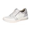 Keilsneaker WALDLÄUFER "H-CLARA", Damen, Gr. 7 (40,5), silber (weiß, silberfarben), Nappaleder, Textil, metallic, sportlich, Schuhe, Schnürer, Halbschuh, Freizeitschuh mit Metallic-Einsatz