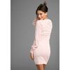 Strickkleid LAURA SCOTT, Damen, Gr. 40, N-Gr, rosa, Feinstrick, Obermaterial: 50% Baumwolle, 50% Polyacryl, Ajourstrickmuster, unifarben, feminin, figurbetont extrakurz, V-Ausschnitt, Langarm Rippbündchen, Kleider, mit hübschen Ajourstrickärmeln