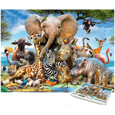 Jigsaw Puzzles 1000 Pieces for Adults Animal World 1000 Piece Puzzles Creative Adult Puzzles 1000