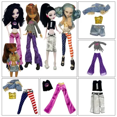 NK 5 Pcs/Set Doll Clothes Cool Clothes For 1/6 High Doll Designer dresses For 1/6 high Dolls