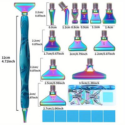 TEMU 5d Pen Set - Multifunctional Metal Diy Embroidery Tool Kit For Crafting