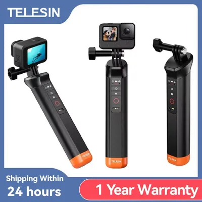 TELESIN Buoyancy Bar Selfie Stick Waterproof Selfie Stick With Hand Strap Wireless Remote Control For Gopro Hero 9 10 11 12 13