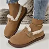 Plus Größe 35-43 Herbst Winter Frauen Schuhe Casual Flache Plüsch Warme Bequeme Weiche Slipper Slip auf Baumwolle Schuhe zapatos De Mujer