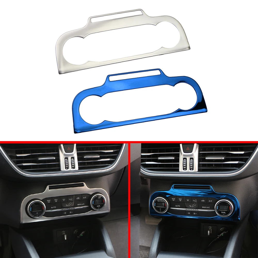 Edelstahl Auto Klimaanlage Steuerung Einstell knopf Panel Abdeckung Verkleidung Aufkleber passend für Ford Focus 4 mk4 2023- Image