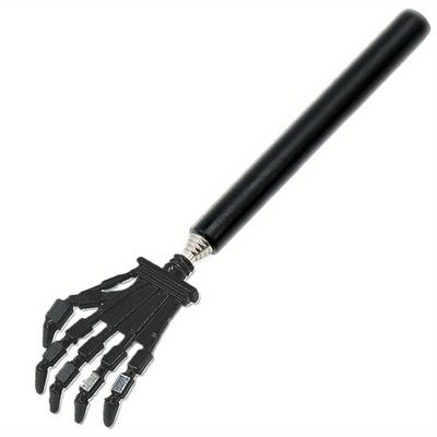 TEMU 1pc Back Scraper, Metal Portable Telescopic Belt Rubber Handle, Extendable Back Massage Tool, Exquisite Gift For Men And Women Image