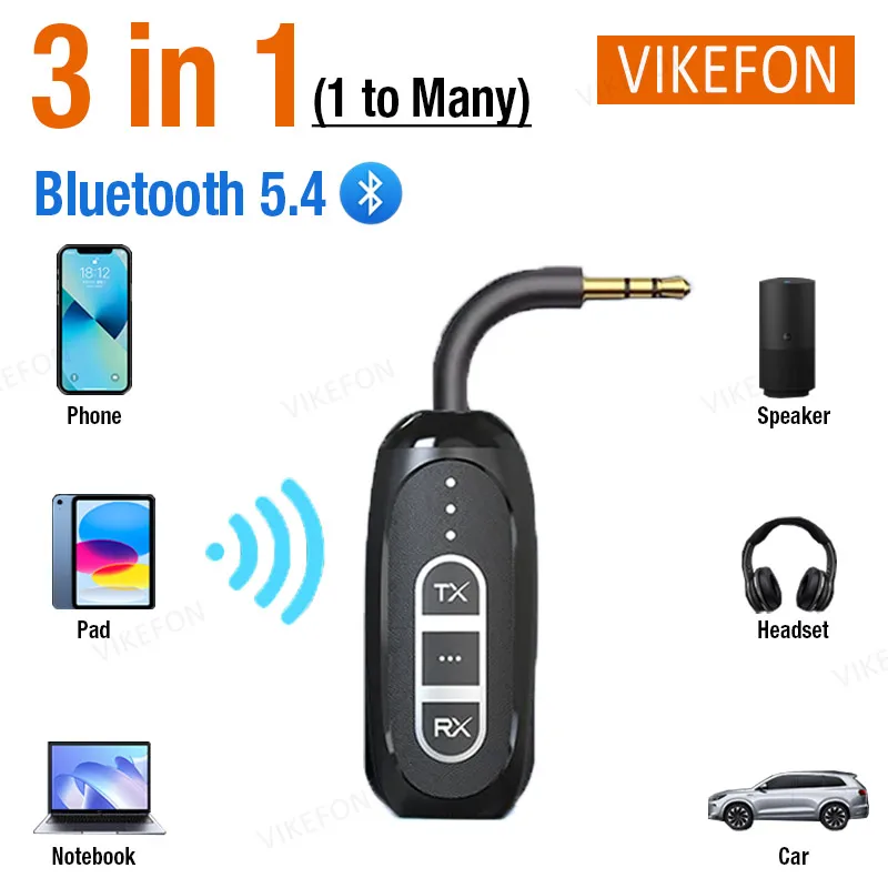 3-in-1 Bluetooth 5.4 LE515 Autosender und -Empfänger Upgrade LC3 Broadcast-Modus Tragbarer drahtloser Audio-Adapter für TV-Car-Kit Image