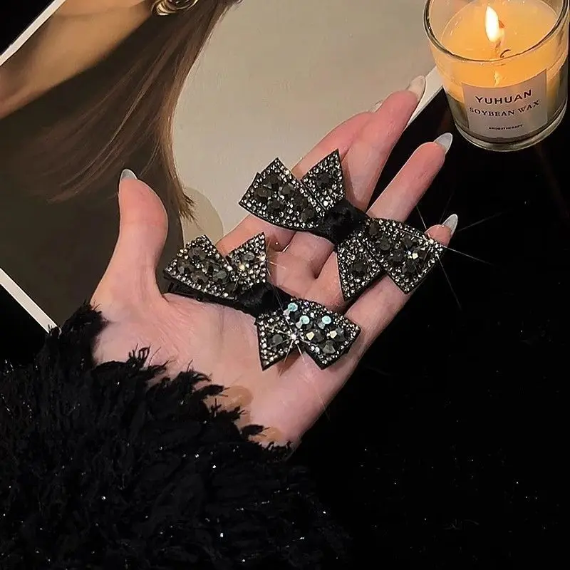 Lila Retro Strass Bb Clip weibliche Pony Clip Haarnadel Seite Clip glänzende Kristall Geburtstagsgeschenk Haarspangen für Mädchen Image