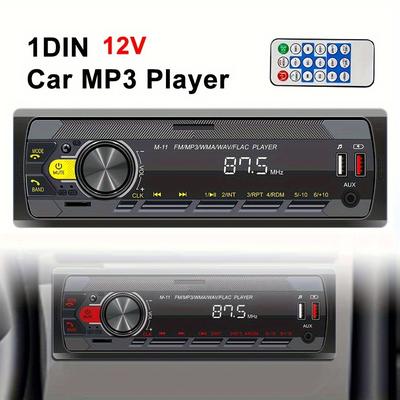 TEMU Nhopeew 12v Car Mp3 1din In-dash Car Car , Handsfree Calls, Subwoofer, , Fm /usb/sd/aux-in, Usb Charging Phone