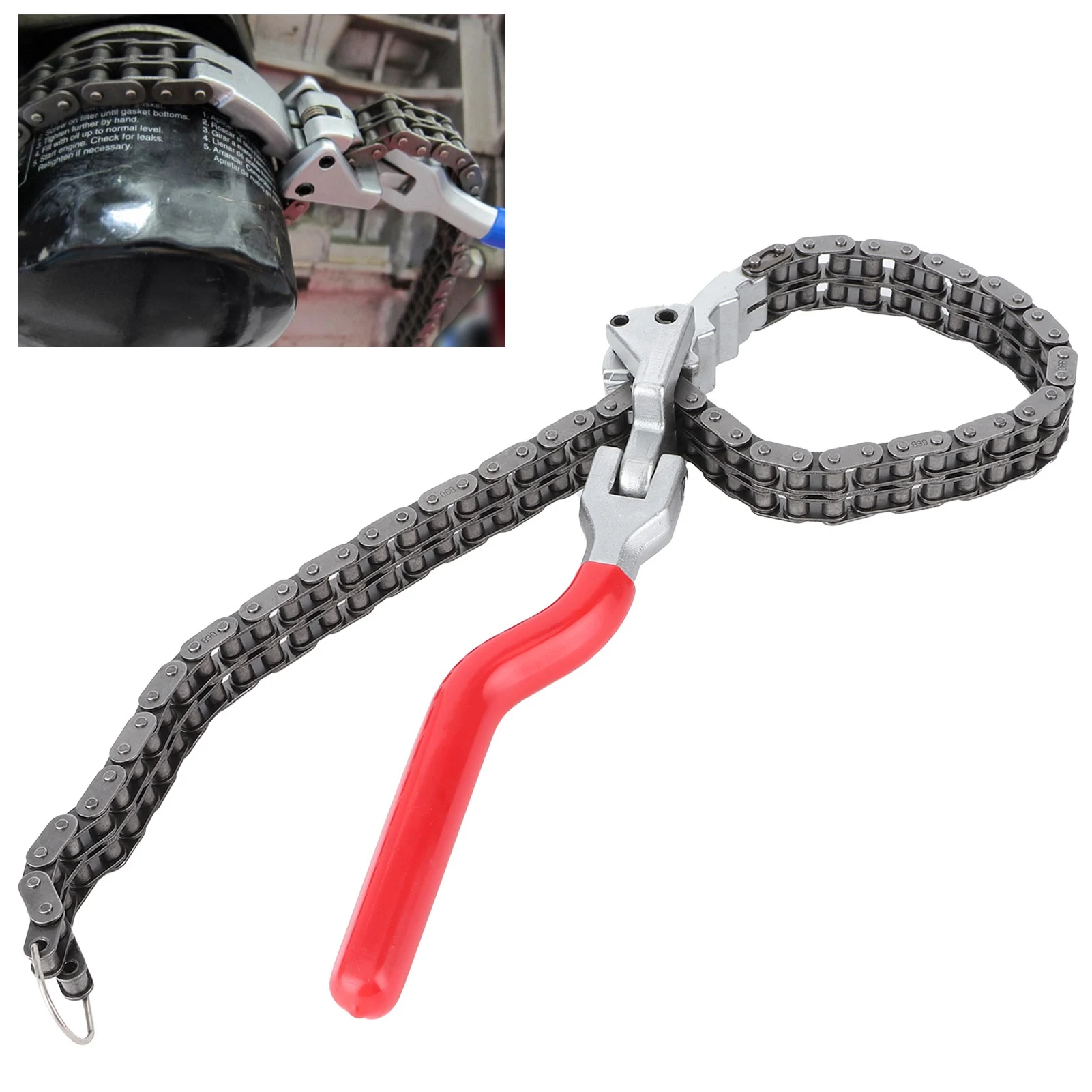 Auto Griff Werkzeuge Kette Typ Ölfilter Schraubens chl üssel Schraubens chl üssel 13,8 in langen Griff ergonomische Auto Auto Reparatur Werkzeug Ölfilter Schraubens chl üssel Image