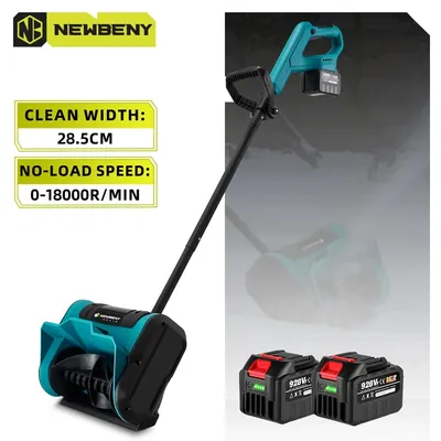 NEWBENY Schnurlose elektrische faltbare Schneepflug Effiziente elektrische Lithium-Schneekehrmaschine Hof Straße für Makita Batterie Pin