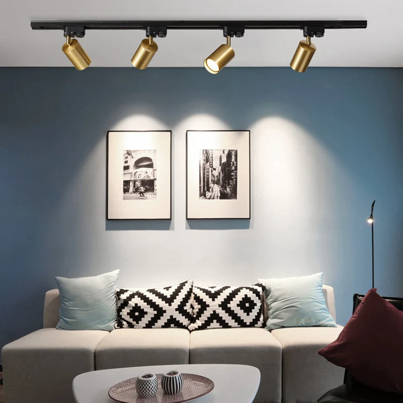 LED-Schienen leuchte gu10 Deckens trahler für Wohnzimmer Shop Küche Scheinwerfer Schienen beleuchtung Schiene Decken leuchte Gold deckenleuchte wandleuchte led deckenlampe smart home lampe küchenlampe