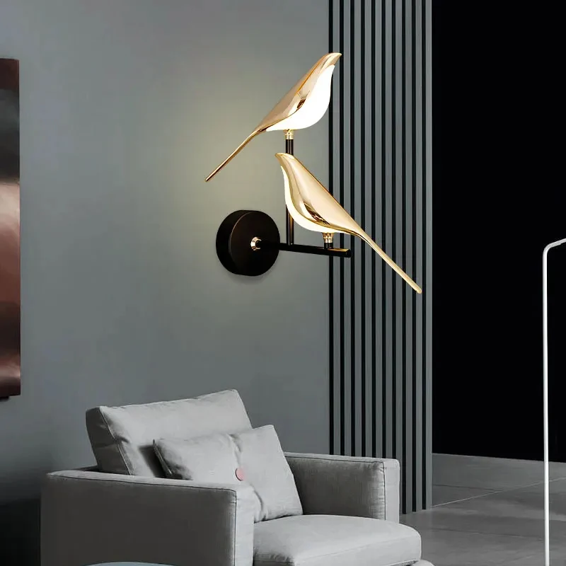 Moderne LED Wand leuchte Elster Vogel Innen beleuchtung Dekoration Home Schlafzimmer Nacht Wohnzimmer Kunst dekorative Wand leuchten Wand leuchte Wand leuchte Esstisch Küche hängen LED-Lichter
