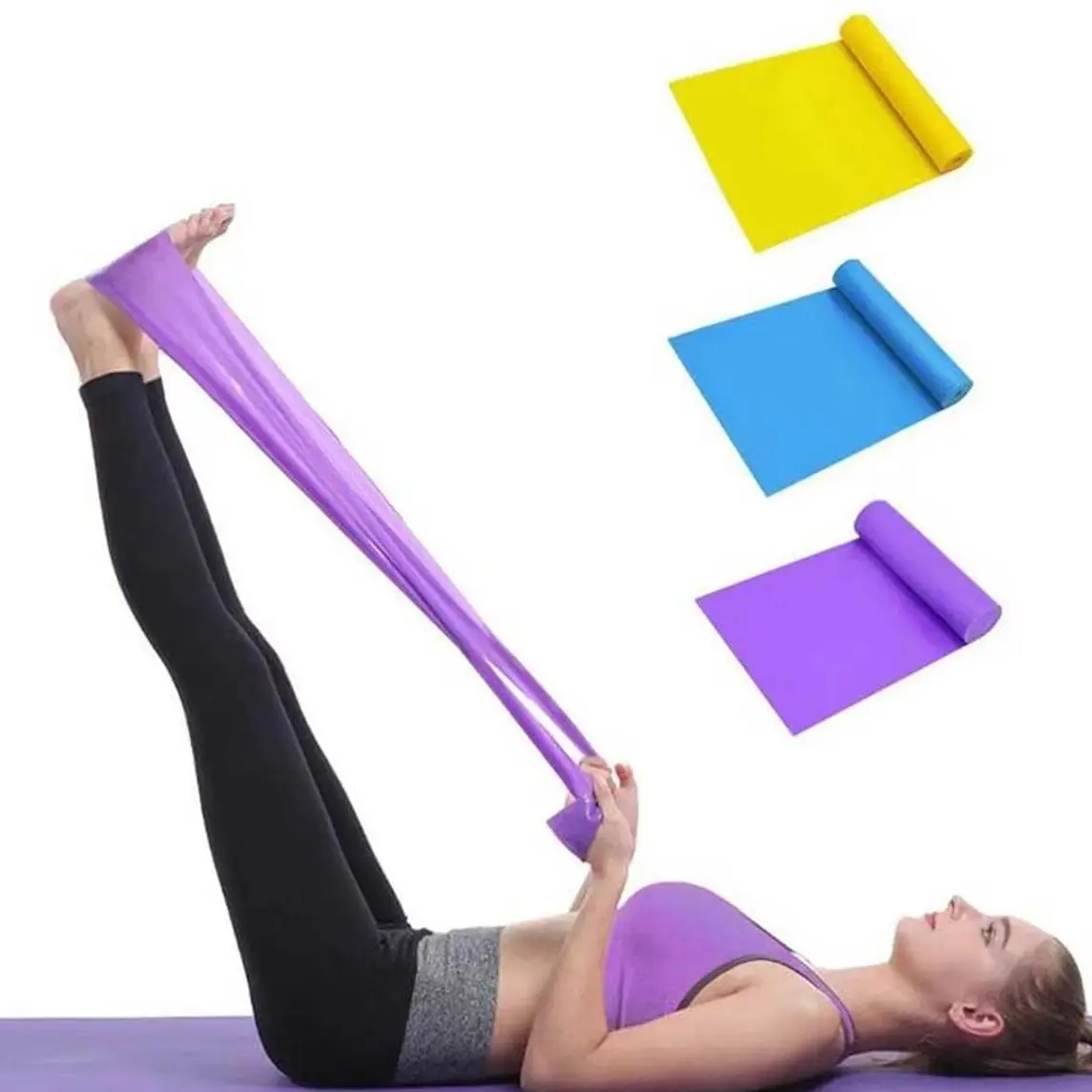 3/6 PCS Yoga Pilates Stretch Widerstand Band Übung Fitness Band Training Elastische Übung Fitness Gummi natürliche gummi Gym