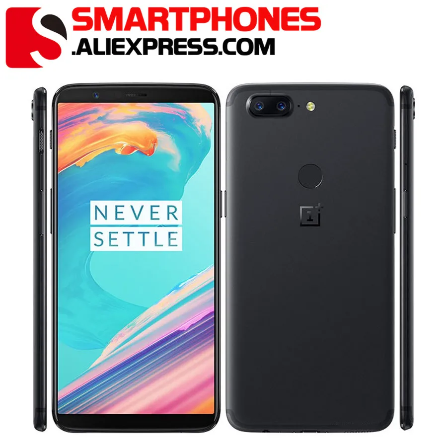 Oneplus-Téléphone portable 5 T A5010, écran FHD 18:9 de 6.01 pouces, smartphone, 6 Go de RAM, 64 Go de ROM, Dean Snapdragon 835, Octa Core, 20MP + 16MP, reconnaissance qualifiée ale, système