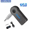 Hannord Bluetooth 5.0 Presa ricevitore Convertitore audio Bluetooth Adattatore audio AUX da 3,5 mm per audio per auto Musica Aux vivavoce