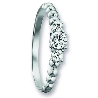 Goldring ONE ELEMENT "Zirkonia Ring aus 333 Weißgold" Gr. 57, silber, Fingerringe, Damen, 57,mit Zirkonia, Weißgold 333-Gold, Weißgold 333, Gold, Damen Gold Schmuck Image