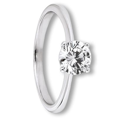 Goldring ONE ELEMENT "Zirkonia Ring aus 333 Weißgold" Gr. 54, silber, Fingerringe, Damen, 54,mit Zirkonia, Weißgold 333-Gold, Weißgold 333, Gold, Damen Gold Schmuck Image