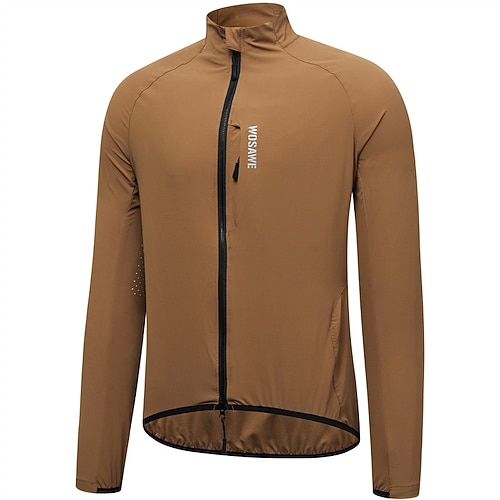 Herren Damen Fahrradjacke Radtrikot Einfarbig Langarm Fahhrad Trikot Soft Shell Jacke Regenmantel mit 3 Gesäßtaschen Mountainbike MTB Wasserdicht Schnelltrocknend Atmungsaktiv Sport Schwarz Gelb Grau Image