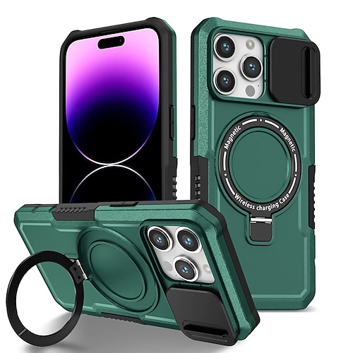Handy Hülle Handyhüllen Für iPhone 16 15 14 Pro Max Plus 13 12 11 Pro Max Rückseite Mit Ständer Magnetisch Unterstützt kabelloses Laden Retro PC Image