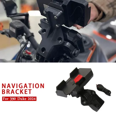 2024 For 390 Duek 390 DUKE GPS Navigation Holder Mount Phone Bracket Motorcycle Accessories Black