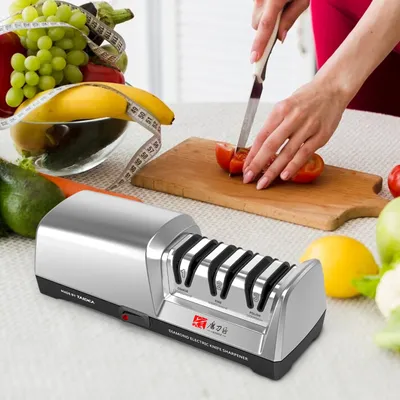TAIDEA TG2302 Electric Knife Sharpener 15 and 20 Degrees 3-Stage System Stainless Steel Knife