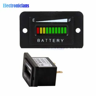 12V24V36V 48V Battery Meter LED Battery Voltage Display Golf Cart Battery Capacity Indicator