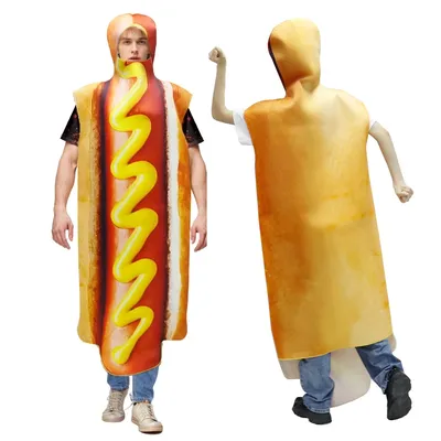 Hot Dog Costume Adult Delicious Food Carnival Cosplay Bread Funny Stage Costumes Party Outfit