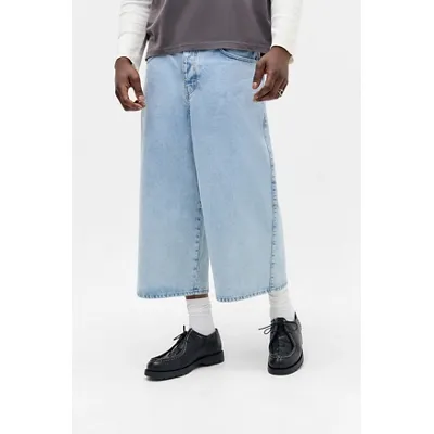 BDG Maxwell Bleach Jorts - Blue 32 at Urban Outfitters