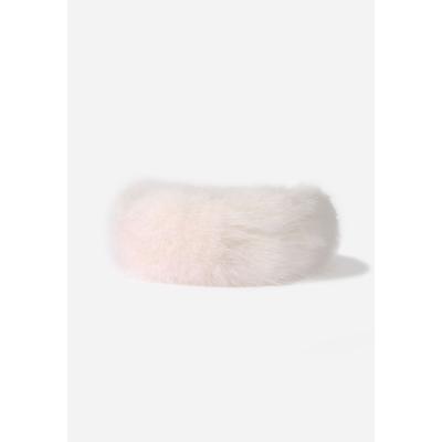 Women's Faux Fox Fur Ear Warmer by ELOQUII in White (Size NO SIZE)