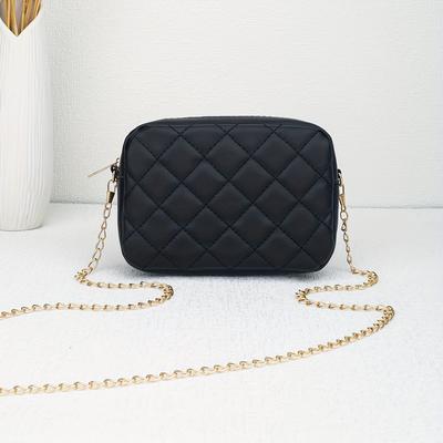 TEMU Crossbody Bag - & Quilted Purse Metal ,