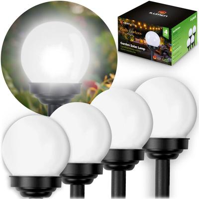 Solarlampe, weiße Kugel, 4 Stk. Ilumen LS-102 Image