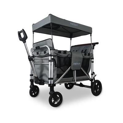 Bollerwagen faltbar FX-CTXL900 Grau mit Dach - Transportwagen klappbar Komfort-Schiebegriff & Image