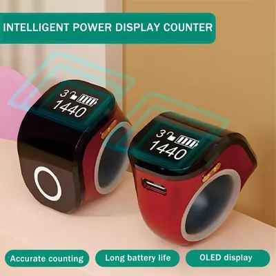 Digital Counter Portable Points Rechargeable Idea Tally Counter Waterproof Finger Counter for Muslims