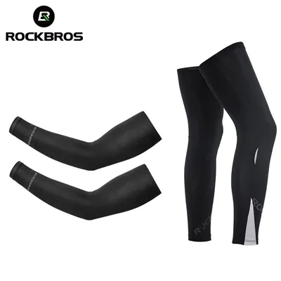 ROCKBROS Cycling Sleeve Outdoor Sports Arm Sleeve Sun Protection UV Arm Sleeves Ice Fabric